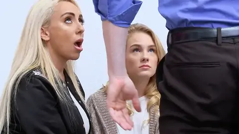 COUGAR is observing while her stepdaughter is screaming