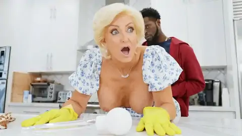 Light-Haired GILF is pounded in the standing rear end style