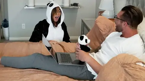 Massive pecker for a supah-nice teenage that cosplays as a panda