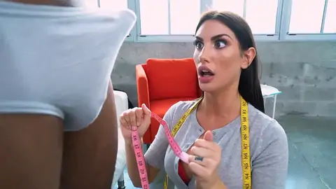 August Ames is measuring 1 really large dark-hued fuckpole