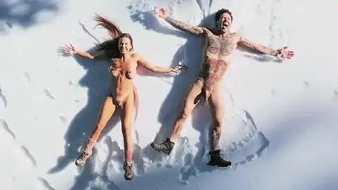 Abigail Mac is entirely bare while in the forest